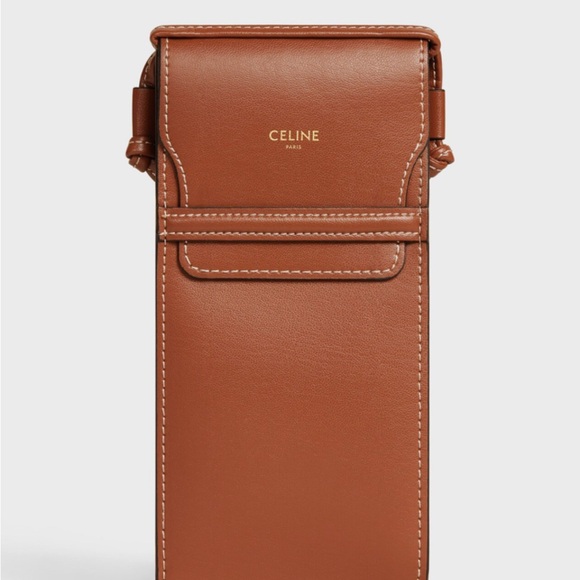 Celine Brown Leather Crossbody Pouch - Picture 2 of 7